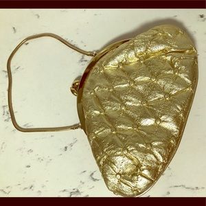 Jessica McClintock Small Gold bag clutch purse